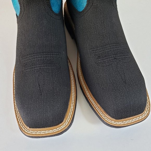 Twisted X Work Boots Alloy Toe Women Size 8.5 B Turquoise Aqua Charcoal WXBA001 - Picture 14 of 16